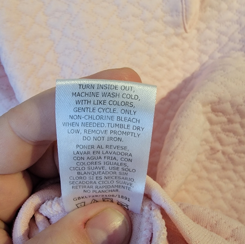 Kensie Girl Pink Sweater with Peplum Design and Bow Detail - Picture 7 of 7